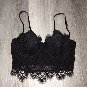 Victoria Secret Black Dream Angels Bustier, XS
